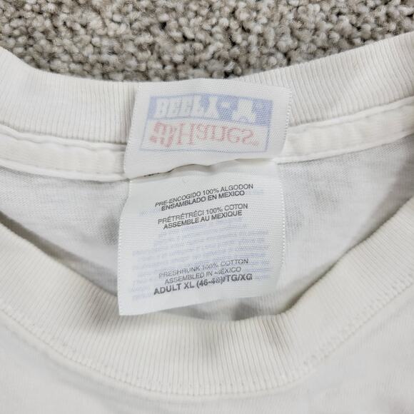 VTG IN-N-OUT Burger Las Vegas‎ Hanes T-Shirt Mens XL White Red Hot Rod Back Y2K - Picture 7 of 16